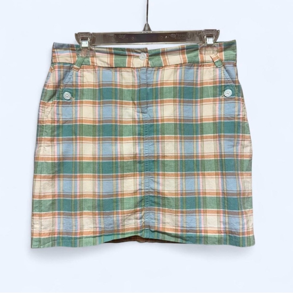 Brooks Brothers “346” Green, Blue and Pink Plaid Mini Skirt